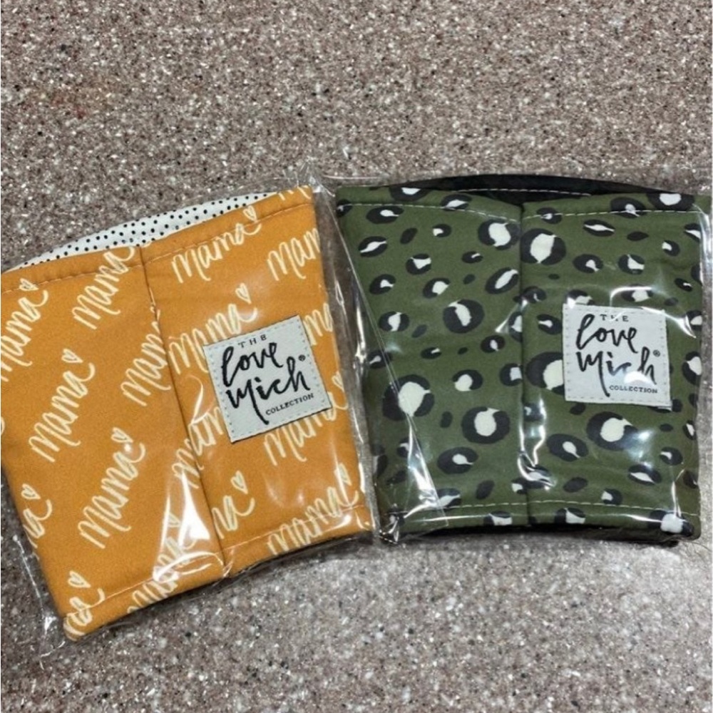 Love Mich Drink Sleeves Set of 2 – Mama Script & Leopard Print NEW